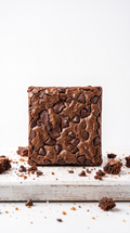 Gourmet Double Chocolate Fudge Brownie – Handcrafted Crinkle-Top Brownie Square