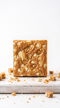 Classic White Chocolate & Toffee Blondie – Chewy Brown Butter Blondie Square