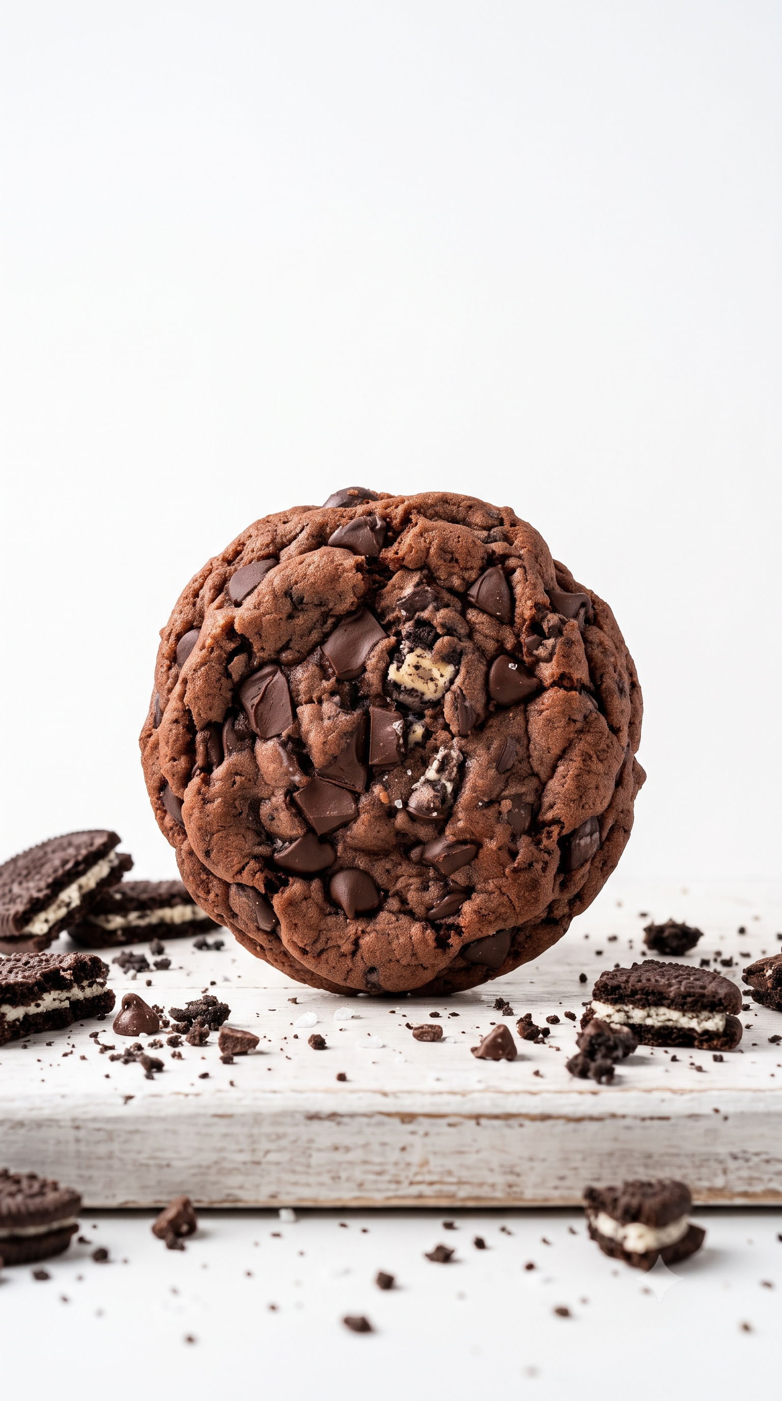 Gourmet Cookies and Cream Chocolate Cookies – Thick & Chewy Loaded Oreo Style