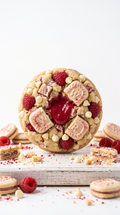 Gourmet White Chocolate Raspberry Cookies – Jam-Filled Thick & Chewy Stuffed Cookies